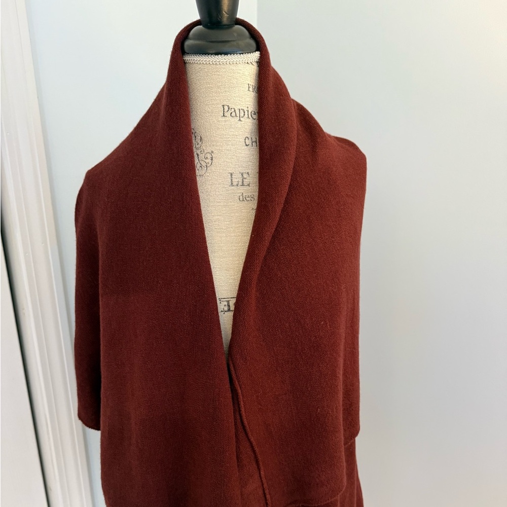Rust Red Shawl Cardigan